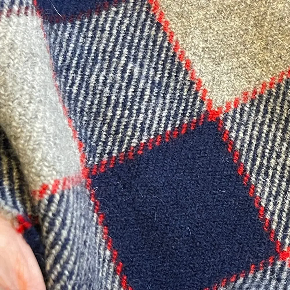 J.Crew Wool Spartan Plaid Unisex Scarf 60x9